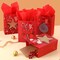 4 Pack 9" Medium Size Gift Bags Assorted Christmas gift bags with Tissue Paper for Christmas Party Supplies Decor, Wrapping Holiday Gifts-7" X 4" X 9"
